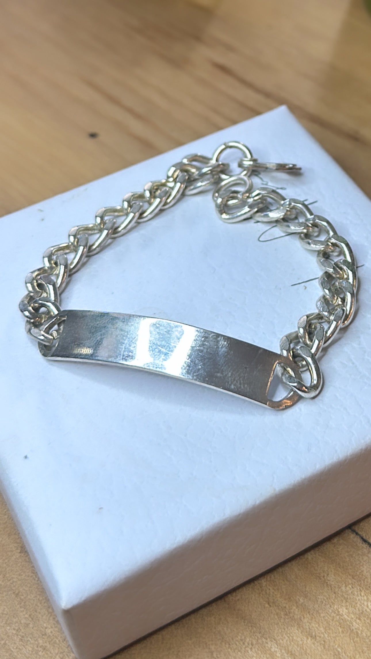 Sterling silver ID bracelet