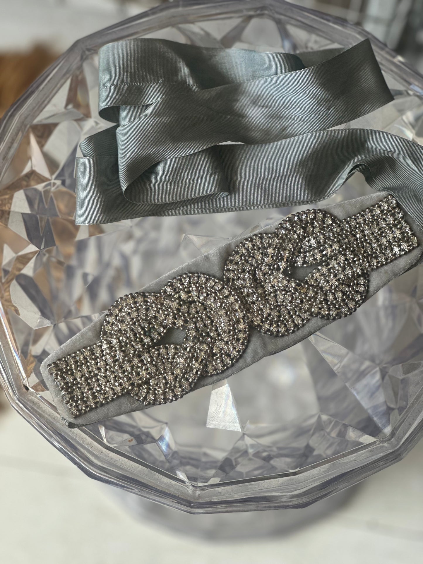 Vintage diamanté Sash Belt